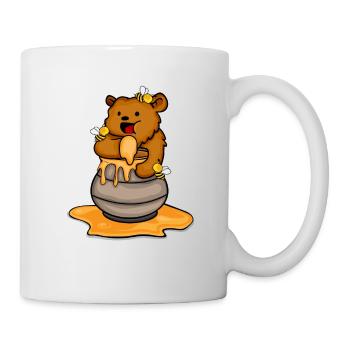 Bär Geschenk Kinder Honig Grizzly Bär - Tasse - Weiß - Rechts