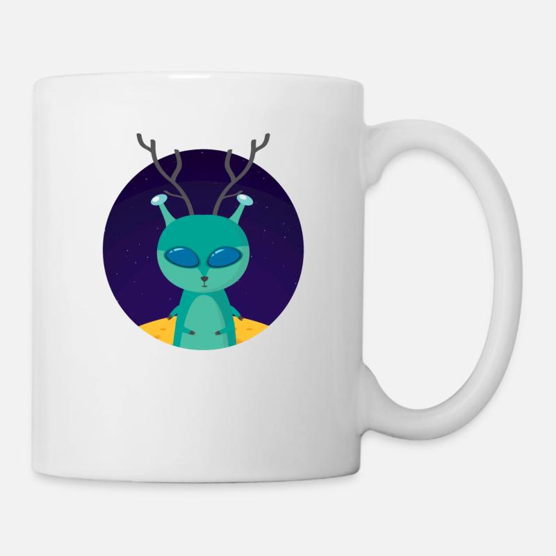 Cerf sur la Lune - Mug blanc - blanc
