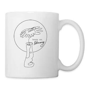 Continuez à fleurir - Mug blanc - blanc - Droite