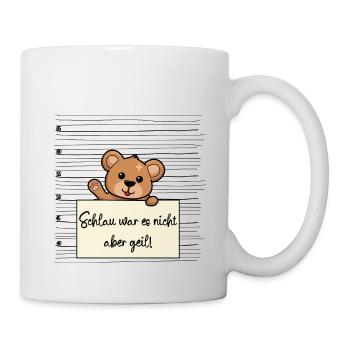 Bär lustiger Spruch humor Gefängnisbild - Tasse - Weiß - Rechts