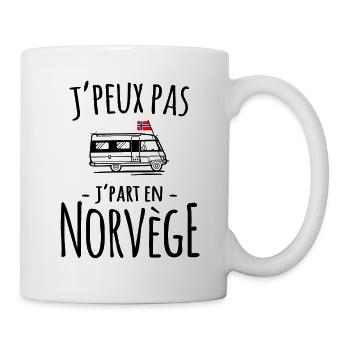 Je part en Norvège - Cadeau voyage RoadTrip - Mug blanc - blanc - Droite
