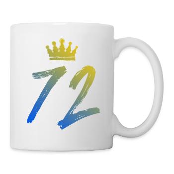 72 Zahl Krone - Tasse - Weiß - Rechts