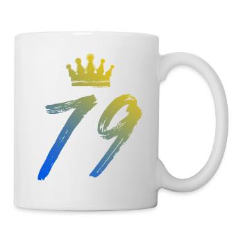 79 Zahl Krone - Tasse - Weiß - Rechts