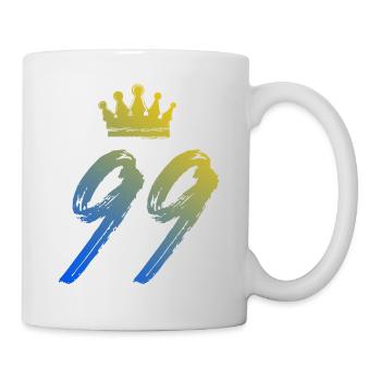 99 Couronne numérique - Mug blanc - blanc - Droite