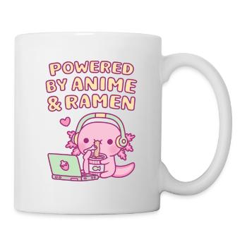 Cute Axolotl Powered By Anime And Ramen - Mug - white - Right