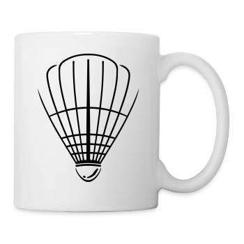 Symbole de badminton - Mug blanc - blanc - Droite