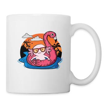 Axolotl Strand Geschenk Kinder Urlaub Flamingo - Tasse - Weiß - Rechts