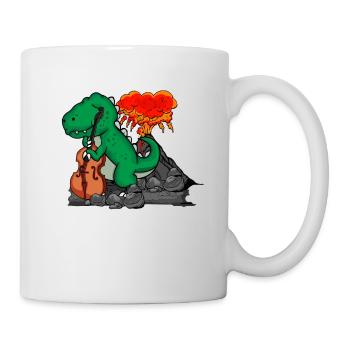Dinosaur Musicien Big Band Orchestra Contrebasse - Mug blanc - blanc - Droite