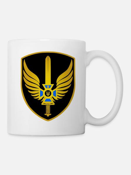Ukraine Alpha Slava Ukraini Heroyam - Tasse - Weiß