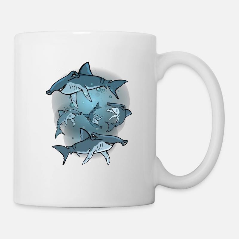 Requin-marteau Cadeau Enfant Requin sous-marin Requin-marteau - Mug blanc - blanc