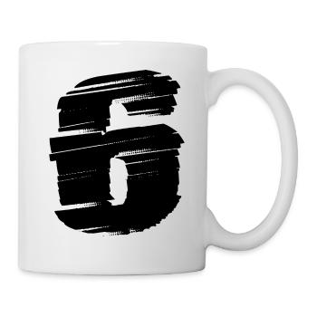 Maillot 6 numéros - Mug blanc - blanc - Droite