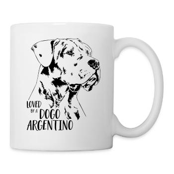 Aimé par un chien Dogo Argentino disant Wilsigns - Mug blanc - blanc - Droite