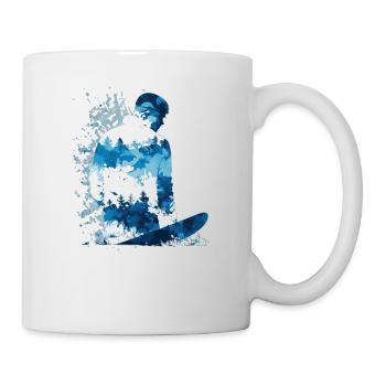 Snowboarder Abstrakt - Tasse - Weiß - Rechts