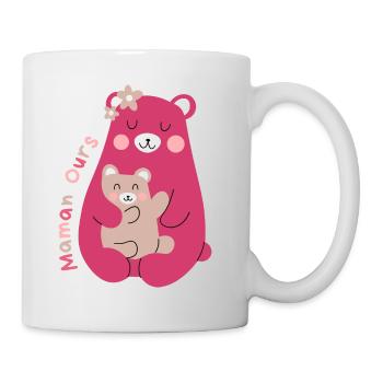 maman ours cadeau pour une maman génial - Mug blanc - blanc - Droite