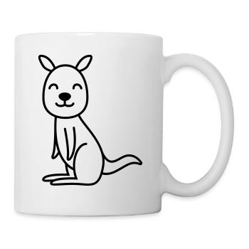 Kangaroo Comic - Tasse - Weiß - Rechts