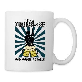 Double Bass Player Gifts - Mug - white - Right