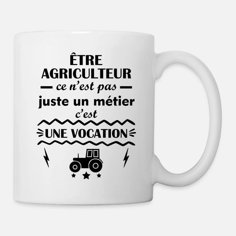 Être agriculteur pas un métier mais une vocation - Mug blanc - blanc