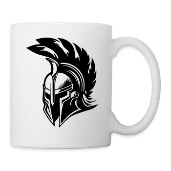 Spartaner Helm Gladiator Symbol - Tasse - Weiß - Rechts