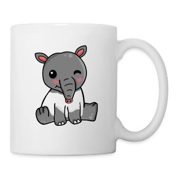Süßes Tapir Geschenk Mädchen Zoo Tapir - Tasse - Weiß - Rechts