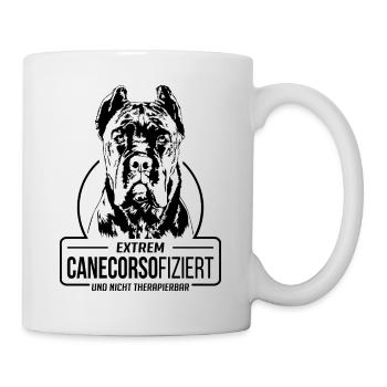 CANECORSOFIZIERT Cane Corso Hunde Spruch Wilsigns - Tasse - Weiß - Rechts