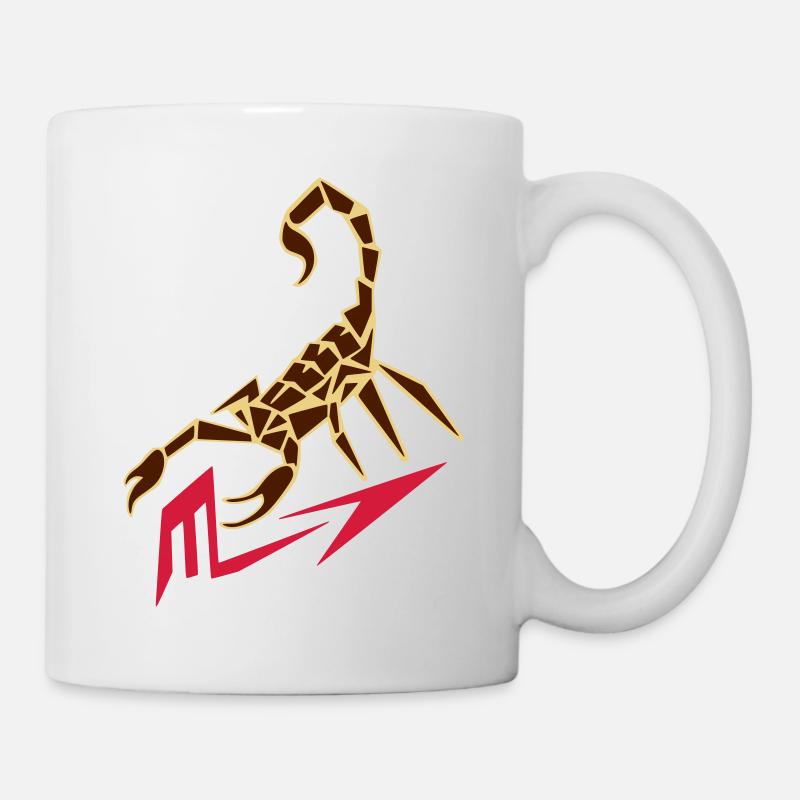 scorpion avec signe - Mug blanc - blanc