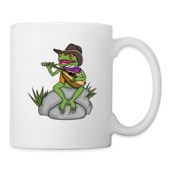 Country Musik Frosch Bluegrass Musik Mandolin - Tasse - Weiß - Rechts