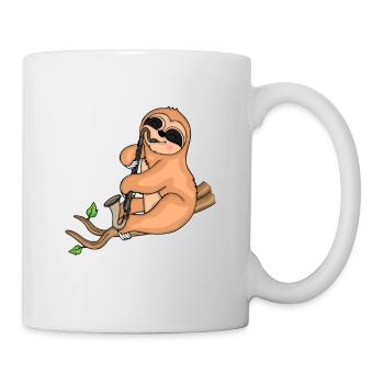 Bass Clarinet Sloth Big Band Music Clarinet - Mug - white - Right
