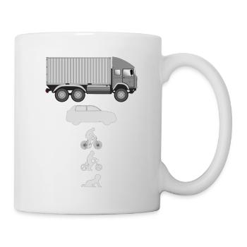 Camion porte-conteneurs Evolution - Mug blanc - blanc - Droite