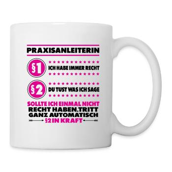Danke Sagen an Praxisanleiterin Abschied Kollegin - Tasse - Weiß - Rechts