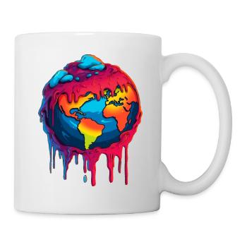 Erde im Klimawandel - Tasse - Weiß - Rechts
