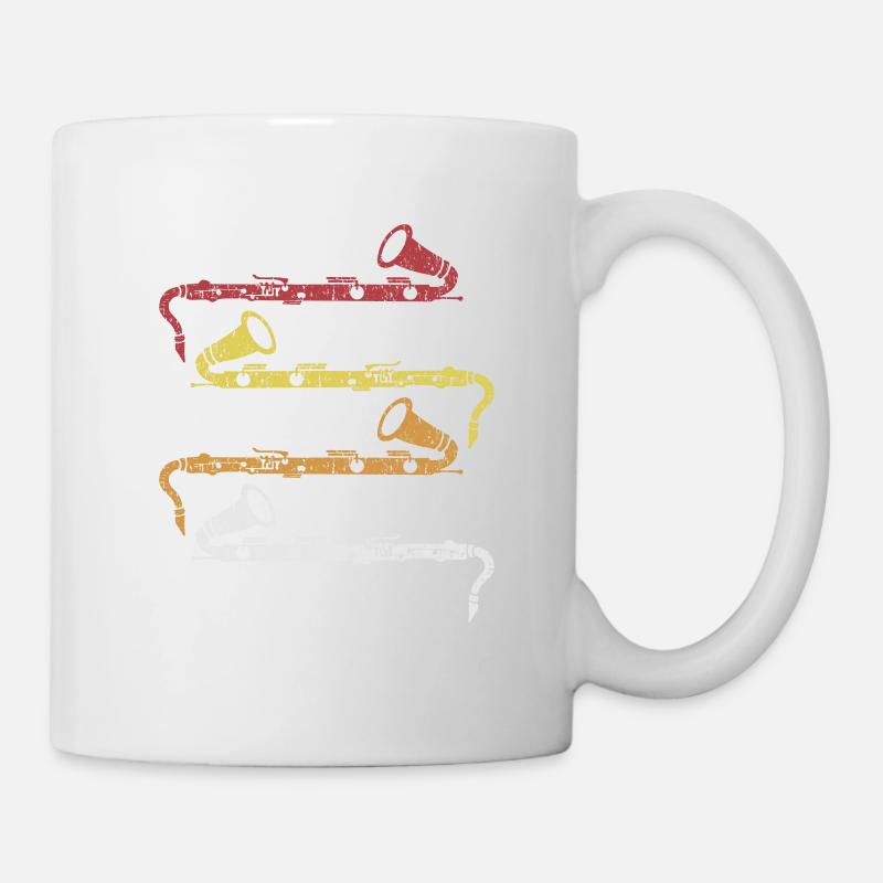 Clarinette Orchestre de basse Clarinette Musique cadeau Clarinette - Mug blanc - blanc