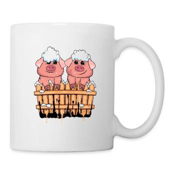 Christmas Pigs Gift Child Winter Pig - Mug - white - Right