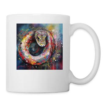 Modern & Colourful Snake Wall Art by Bodhi - Mug - white - Right