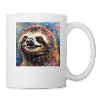 Modern & Colourful Sloth Wall Art by Bodhi - Mug - white - Right