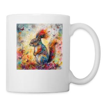 Modern & Colourful Squirrel Wall Art by Bodhi - Mug - white - Right