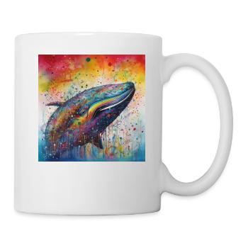 Modern & Colourful Whale Wall Art by Bodhi - Mug - white - Right