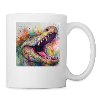 Modern & Colourful Crocodile Wall Art by Bodhi - Mug - white - Right