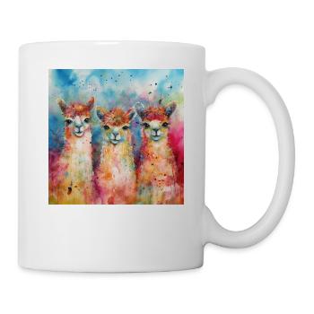 Modern & Colourful Alpaca Wall Art by Bodhi - Mug - white - Right