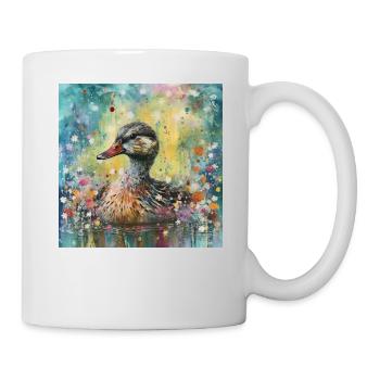 Modern & Colourful Duck Wall Art by Bodhi - Mug - white - Right