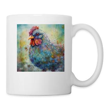 Modern & Colourful Chicken Wall Art by Bodhi - Mug - white - Right