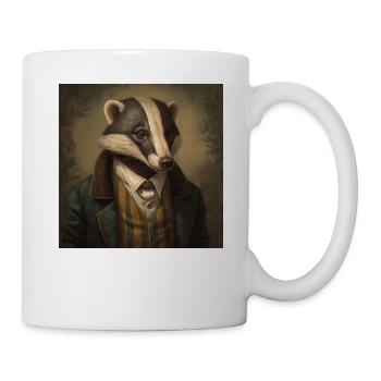 Badger in a Suit - Victorian 1800s Style - Mug - white - Right