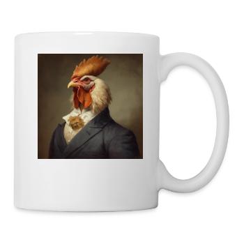 Chicken in a Suit - Victorian 1800s Style - Mug - white - Right
