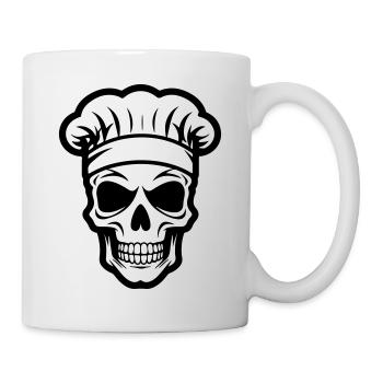 Koch Totenkopf - Tasse - Weiß - Rechts