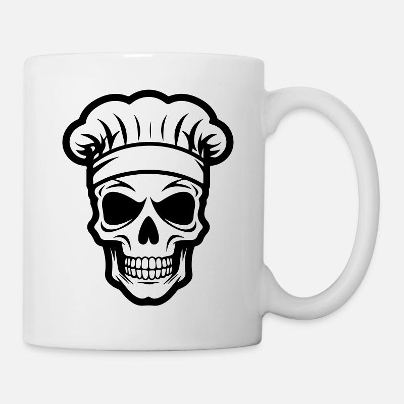 Koch Totenkopf - Tasse - Weiß