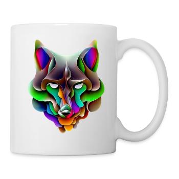 Wolf - Tasse - Weiß - Rechts