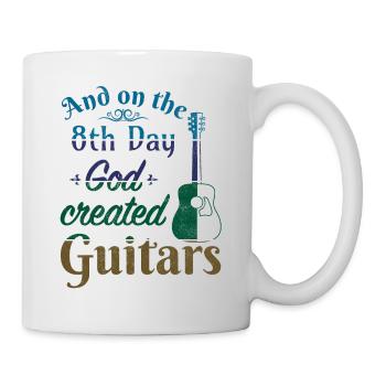 And on the 8th day God created Guitars - Mug - white - Right