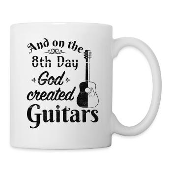 Et le 8ème jour, Dieu a créé les guitares - Mug blanc - blanc - Droite