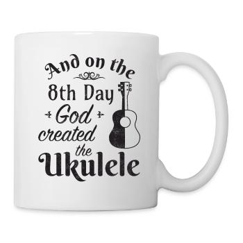 Et le 8ème jour, Dieu a créé le ukulélé - Mug blanc - blanc - Droite