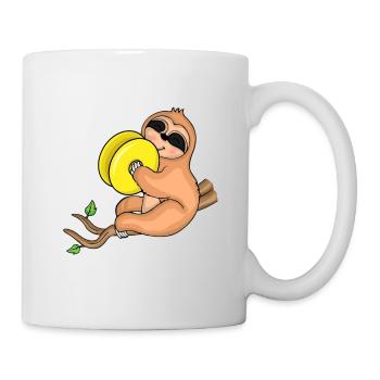 Faultier Musik Becken Instrument Orchester Kinder - Tasse - Weiß - Rechts