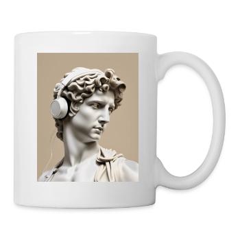 DJ Michelangelo David Art + Music is Life - Mug blanc - blanc - Droite
